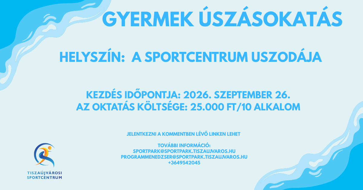 Gyermek úszásoktatás 2026